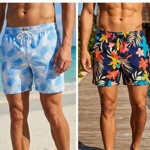Men’s swim Trunks Light Blue & White Men's Swim Trunks 2 total